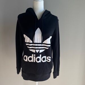 Adidas Black Pullover with White Trefoil